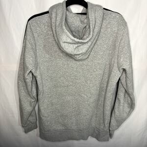 Men's Grey Adidas Hoodie, Tri-stripe sleeve details, Size Medium